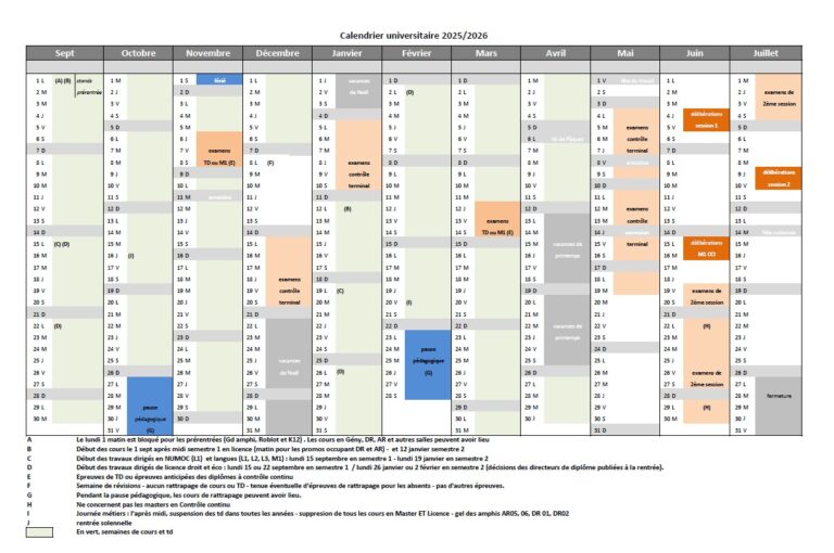 CALENDRIER 2025 2026